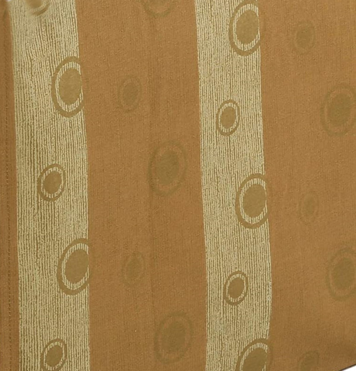 Cozy Line Home Fashions Pattered Stripe Brown Tan Bed Skirt, Dust Ruffle with Split Corners, 16" Drop (Queen, Twin)