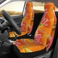 thumbnail image 2 of Sikiie Orange Flower Psychedelic Car Seat Protector 2 Pack Car Seat Cushion Mat, Car Seat Covers for SUV, Truck, Van, 2 of 7