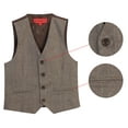 thumbnail image 4 of Gioberti Boy's Tweed Plaid Formal Suit Vest, 4 of 5
