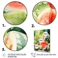 thumbnail image 3 of Designart "Summertime Refreshment with Watermelon Fruit IV" Food & Beverage Canvas Wall Art - Traditional Green Fruits Entryway Wall Art Print, 3 of 6