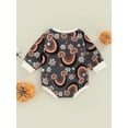 thumbnail image 4 of Douhoow 0-24M Baby Girls Boys Halloween Romper Autumn Long Sleeve Pumpkin Floral Jumpsuit, 4 of 8