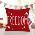 thumbnail image 3 of Patriotic Decor-Throw Pillow Covers 18x18in ,4th of July Linen Pillow Case for Independence Day,Memorial Day,Veteran's Day,USA,American Summer Outdoor Red White Blue Decorations, 3 of 9