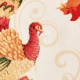 thumbnail image 3 of Violet Linen European Fall Harvest Autumn Turkey, Polyester Woven Printed Fabric, Beige/Multi, 60 Inch by 120 Inch, Seats 10 to 12 people Tablecloths, 3 of 7