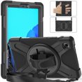 thumbnail image 2 of For Samsung Galaxy Tab A7 Lite Case 8.7 inch SM-T220/T225/T227, 360 Hand Strap, Shoulder Strap, Kickstand, Rugged Drop Protection, Black, 2 of 7