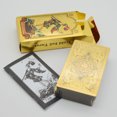 thumbnail image 1 of tarot en Feuille d'Or Jeu de table Jouets PVC Imperméable et Résistant à l'Usure Spécial Nouveau, 1 of 5
