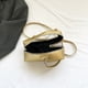 thumbnail image 3 of Bolso cruzado para mujer con forma de ataúd, bolso de mano de PVC PU para viajes de oficina (dorado) Likrtyny Para Estrenar, 3 of 9