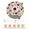 thumbnail image 6 of 15 Inch Round Placemats Set of 6, Farmhouse Rooster Non Slip Heat Insulation PP Table Mats, Vintage Watercolor Flowers Black Plaid Washable Place Mats for Kitchen Dining Party Table Decor, 6 of 7