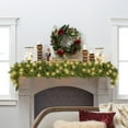 thumbnail image 3 of Realistic Wreath Material Delicate Details Flexible Durable 1pc Included Easy to Adjust for Winter Seasonal Home Stairs Fireplace Front Door Window Decor, 3 of 4