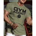 thumbnail image 2 of Gymish GYM-ADDICT Men’s Workout T-Shirt – Funny Gym Shirt, Lifting Tee, Athletic Fitness & Weightlifting Top, 2 of 6