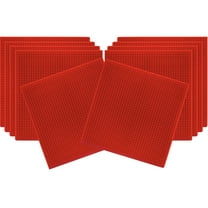 Slab Dream Lab 12"X12" Slab Lite Baseplate for All Major Building Bricks and Blocks (Flame Red, 10-Pack)