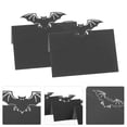 thumbnail image 4 of FELTECHELECTR 50 tarjetas de lugar para sentarse, tarjetas de lugar de murciélago negro, tarjetas de lugar en blanco para fiesta de Halloween, 4 of 5