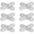 thumbnail image 1 of Bisagras de puerta de 6 piezas, accesorio de banda de acero inoxidable, bisagra de pivote de puerta giratoria de 360 grados, 57mm x 16mm (plata) brillar Electrónica, 1 of 4