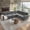 King Light Gray, variant on FFH 88.2" Sectional Sofa with Pull Out Bed, Convertible Sleeper Sofa, 5 Seater Chenille Couch for Living Room, Beige