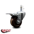 thumbnail image 2 of 3 Inch High Temp Phenolic Wheel Swivel 7/16 Inch Stem Caster Total Lock Brake, 2 of 2