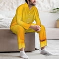 thumbnail image 7 of Fotbe Yellow Lemon Pattern Long Sleeve Pajama Set for Men,Sleepwear Set,2-piece Loungewear Set,Soft PJs Comfy Nightwear with Pockets-X-Large, 7 of 7