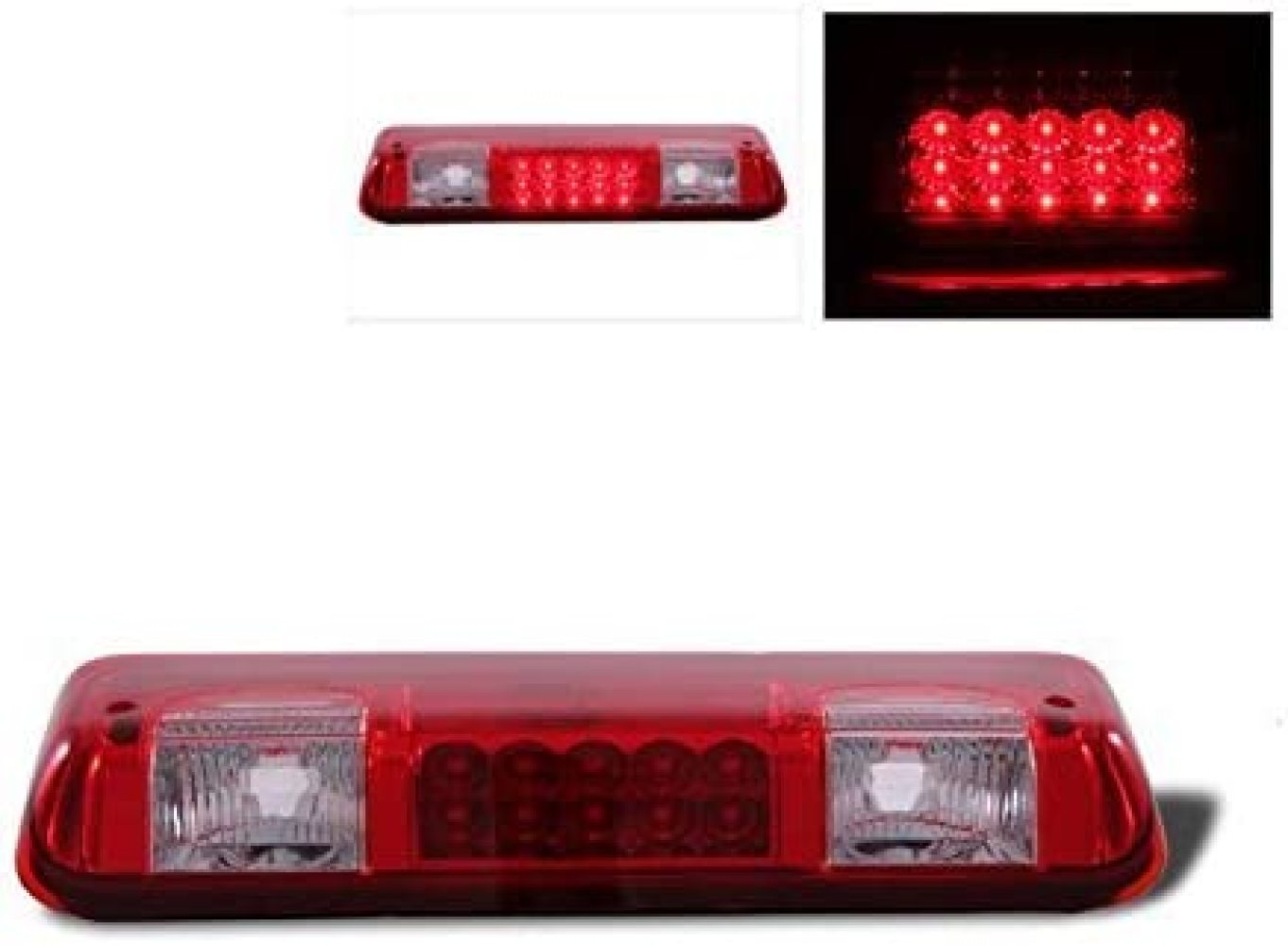 SPPC Red/Clear LED 3rd Brake Lights For Ford F150 Cargo Tail Lamp
