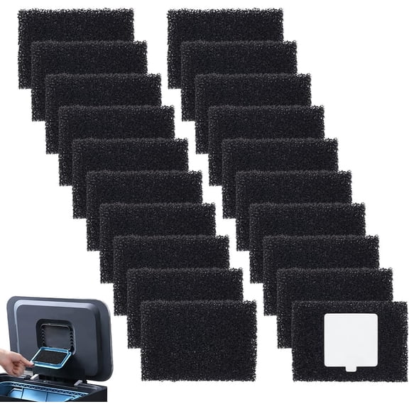 20Pcs Trash Can Odor Absorbing Filters Activated Charcoal Deodorizer Stick-On Filters Activated Charcoal Filter for Trash Can Deodorizer