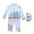 thumbnail image 6 of HAOTAGS Boys Float Swimsuit,Printed Trainer Swimwear Kids Buoyancy One-Piece Float Pool Cap Bundle Multicolor 1, 6 of 7