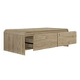 thumbnail image 2 of Maria Coffee Table, 2 Drawer and Waterfall Style, Beige Wood 47 Inch, 2 of 5