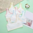 thumbnail image 4 of Wuxian Girls Bralette Crop Top Bra Seamless Sports Bra Training White Teen Bra Camisole Style Lightweight Seamless Kids Bra,White, 4 of 7