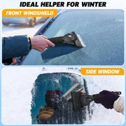 EcoNour Ice Scraper for Car Windshield 10 Inch – Heavy Duty Snow & Frost Remover with Foam Grip Handle