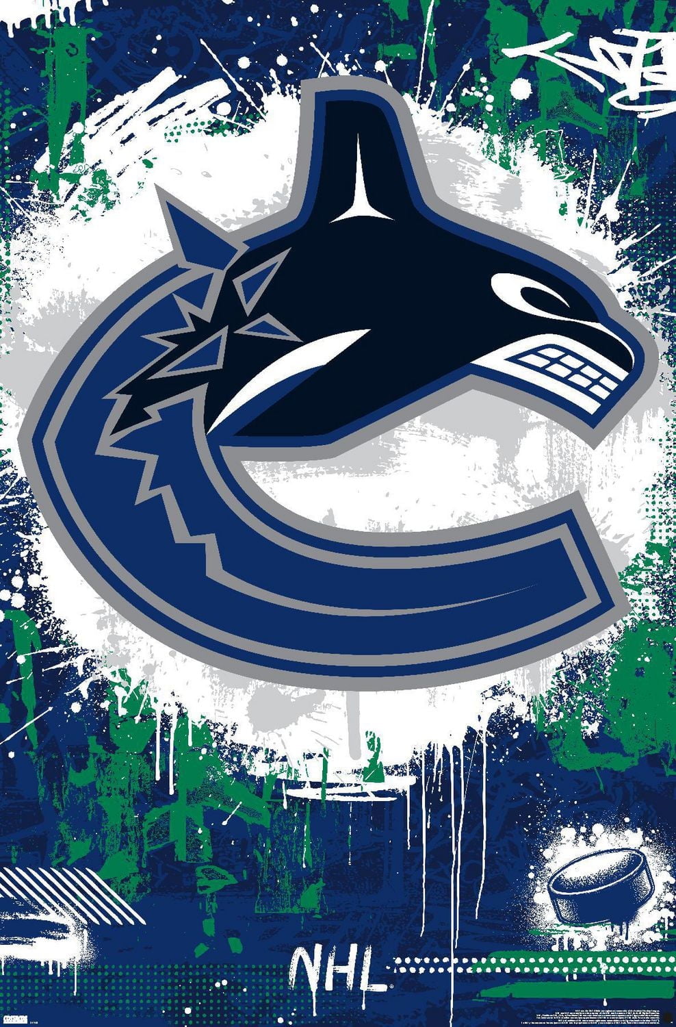 NHL Vancouver Canucks - Maximalist Logo 23 Wall Poster