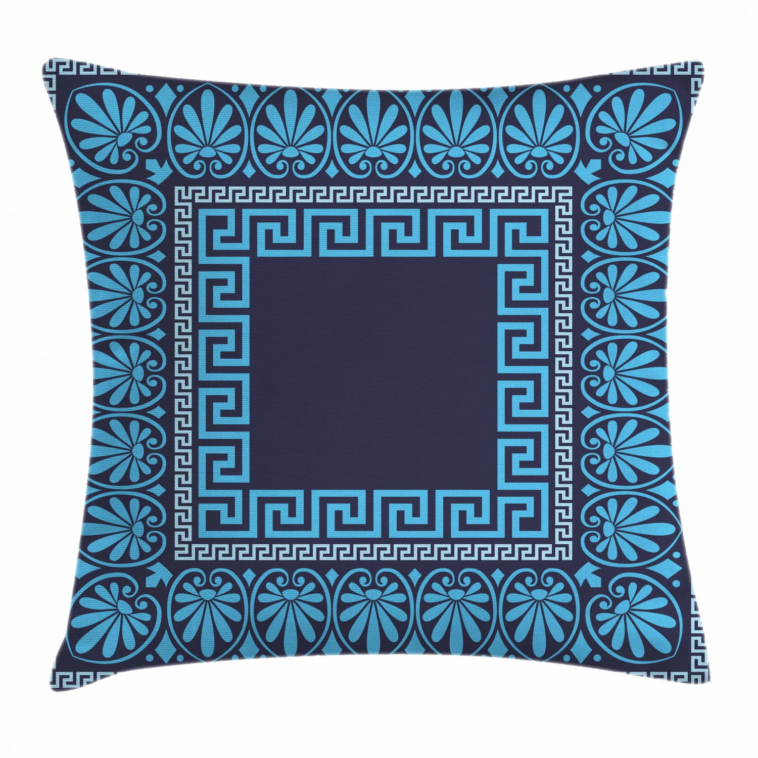 Greek Key Throw Pillow Cushion Cover, Grecian Meandros Pattern with