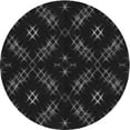 thumbnail image 1 of Ahgly Company Machine Washable Indoor Round Transitional Night Black Area Rugs, 5' Round, 1 of 7
