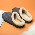 thumbnail image 6 of Men's Slippers Fuzzy House Shoes Memory Foam Slip On Clog Plush Wool Fleece Indoor Outdoor Gray, Size 9-10, 6 of 8