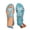 Sky Blue, variant on Fiaer Women's Rhinestone Flat Sandals T-Strap Buckle Bohemian Comfort Sandals with Non on Ankle Elastic Strap Summer Beach Flats Shoes Silver 9.5