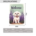 thumbnail image 2 of Welcome Garden Flag 12.5x18 Inch Double Sided Polyester Decorative Yard Flag with Lavender Floral Design for Outdoor Patio Lawn Garden Decor Spring Summer Seasonal Welcome Sign Housewarming Gift, 2 of 6