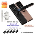 thumbnail image 2 of Door Lock, Biometric Electronic Door Lock Digital Black Smart Lock Tuya App Remote Unlocking Keyless Lock Fingerprint Door Lock ,Easy to Install, 2 of 6