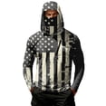 thumbnail image 3 of 4Th of July Mens Hoodies, UV Protection Hoddie Cloth, 250Th Anniversary Long Sleeve Shirts, Patriotic Fishing Swearshirts for Men, Independence Day Party Favor Gifts Black Size: 2XL, 3 of 6