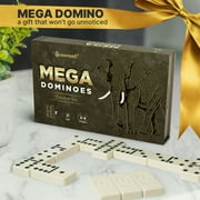 Mega Large 3 Dominoes Set for Adults and Kids – Dominoes Double 6 Classic Board Games – Double Six Dominoes Set with 28 Tiles and Gift Case, Juegos de Mesa (MEGA)