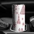 thumbnail image 3 of 20oz White Christmas Tree Pattern Skinny Tumblers Stainless Steel Tumbler with Lid and Straw,Vacuum Insulated Double Wall Travel Tumbler Cups with Cleaning Brush for Coffee,Tea, 3 of 6