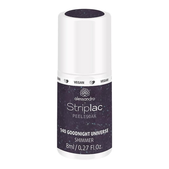 Esmalte de uñas Striplac Peel or Soak Shimmer - 140 Good Night Universe de Alessandro para mujer - 0,27 oz