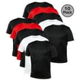 thumbnail image 1 of Blank Activewear Lot de 10 T-Shirts pour Hommes, Tissu de Performance à Séchage Rapide, 1 of 4
