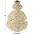 thumbnail image 3 of DecMode 14" Handmade Wrapped Beige Seagrass Vase with Abstract Bubble Shape, 3 of 9