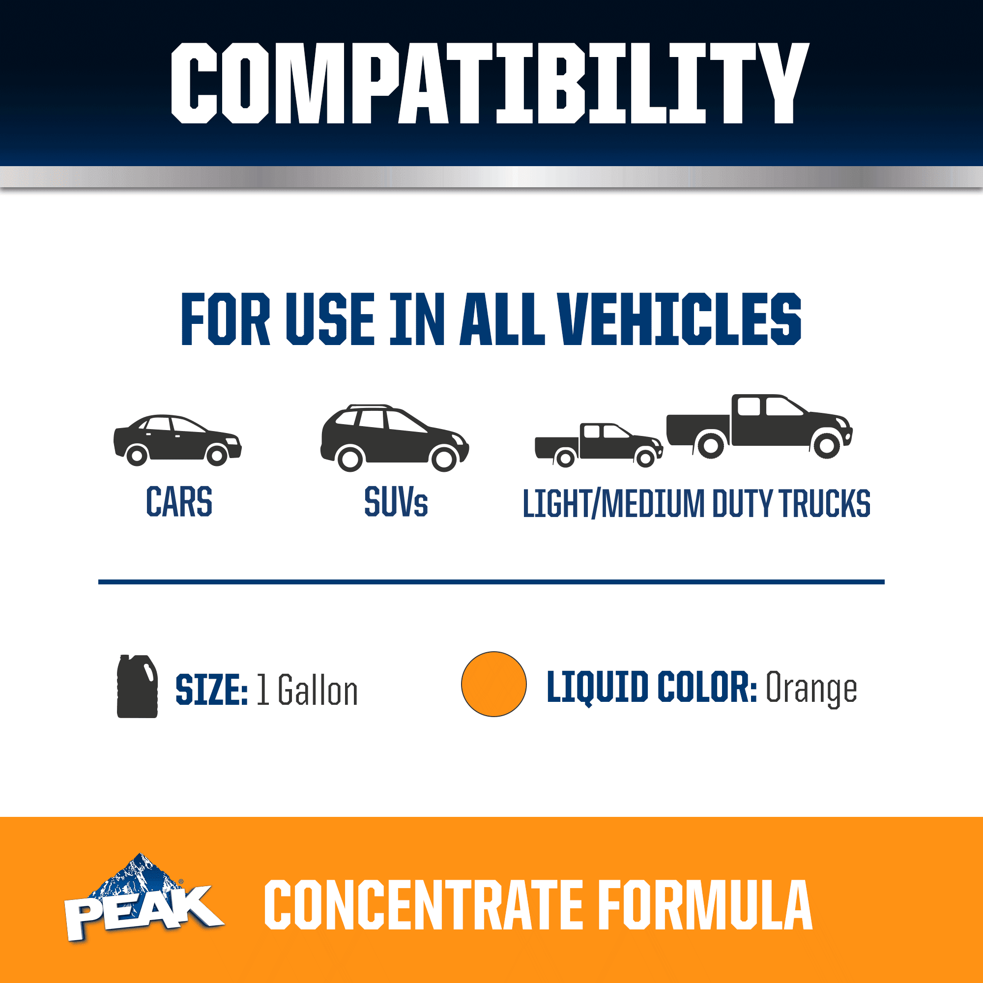 PEAK Dex-Cool Concentrate Antifreeze + Coolant, 1 gal