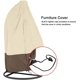thumbnail image 4 of Funda para sillón de mimbre de ratán para jardín, impermeable, con cremallera, funda protectora para sillón tipo huevo, funda con revestimiento de PVC y poliéster Oxford 210D, 4 of 5