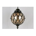 thumbnail image 6 of FSLiving Swag Lamp Portable Rustic Industrial Pendant Light with 15ft Plug-in UL Dimmable Black Cord Iron Chain Socket Cylinder Honeycomb Shades Globe Glass Lampshade,Customizable - 1 Light, 6 of 9
