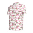 thumbnail image 3 of Daiia Watermelon Pattern Men’s Polo Shirts,Solid Deck Shirt,Classic Fit, Breathable Cotton Polo for Casual and Sport Wear-Medium, 3 of 9