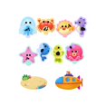 thumbnail image 3 of 10 Uds Juguetes de Baño de animales marinos perfke con bolsa de almacenamiento pegatinas de Baño, 3 of 9