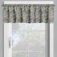 thumbnail image 4 of Ambesonne Bohemian Valance & Curtain, Checkered Folk, 55"x30", Multicolor, 4 of 6