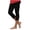 Black, variant on 3/4 Leggings for Women Yoga Tights Tummy Control Work Out Exercise Yoga Pants Summer Bottoms (Black, M)