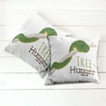 thumbnail image 2 of Ambesonne Funny Throw Pillow Cover 2 Pack, Cartoon Snake Mascot Love, 18", Green Navy Ecru, 2 of 6