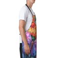 thumbnail image 3 of Lsque Colorful Butterfly Cluster Waterproof Apron Chef Aprons for Men Heavy Duty Chemical Work Apron Extra Long Grilling Aprons with Adjustable Bib Apron, 3 of 9