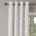 thumbnail image 2 of Ambesonne Floral Grommet Curtain, Monochrome Spring Blooms, 50" x 72", Taupe and White, 2 of 6