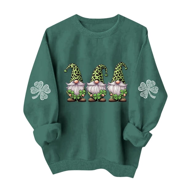 Mujeres Manga Larga Tops Casual con Impresión de Navidad, Cuello Redondo Sudadera con Capucha para Invierno Primavera