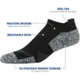 thumbnail image 2 of Gildan Mens Active Strategic Cushion No Show Socks with Tab Back, Multipairs 12 Black/Grey/Merlot 12-pairs Shoe Size: 6-12, 2 of 6